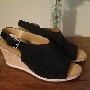👗Franco Sarta Julien black espadrille wedges